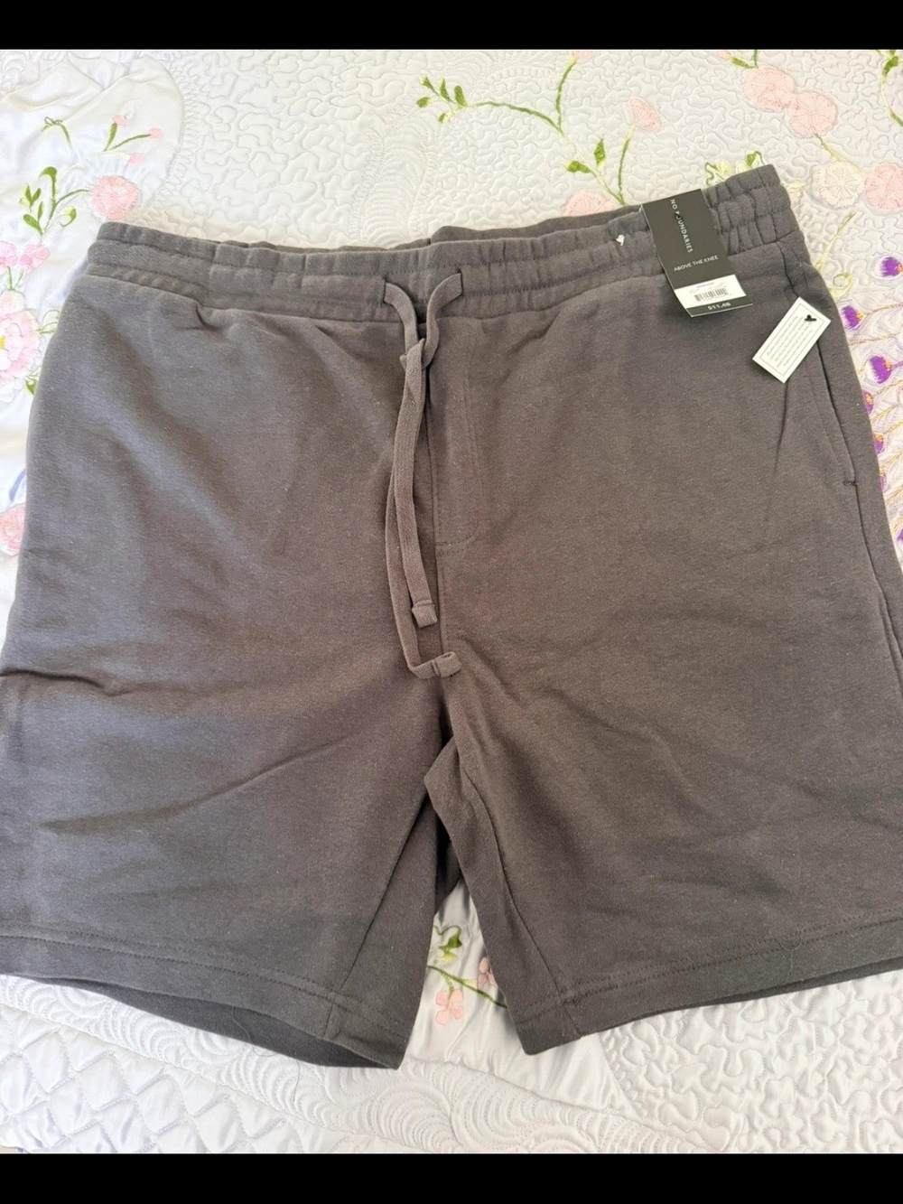Universal Thread Men's Charcoal Drawstring Athletic Shorts